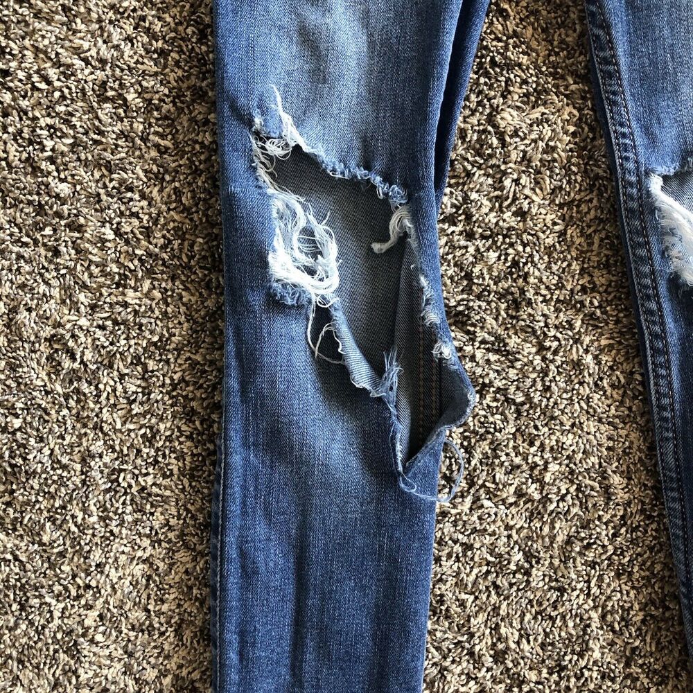 Hollister Ultra High- Rise Super Skinny Medium Wash Girl Jeans Size W 23 L 26 - Picture 3 of 7